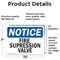 Signmission Fire Suppression Valve OSHA Notice Sign, Vinyl Decal, 10in W x 7in L, 2PK OS-2PACK-NS-D-710-L-12705 - alternate 5
